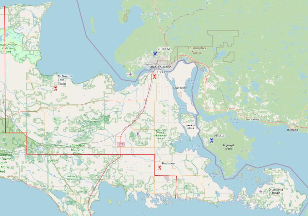 Chippewa county ARES repeaters